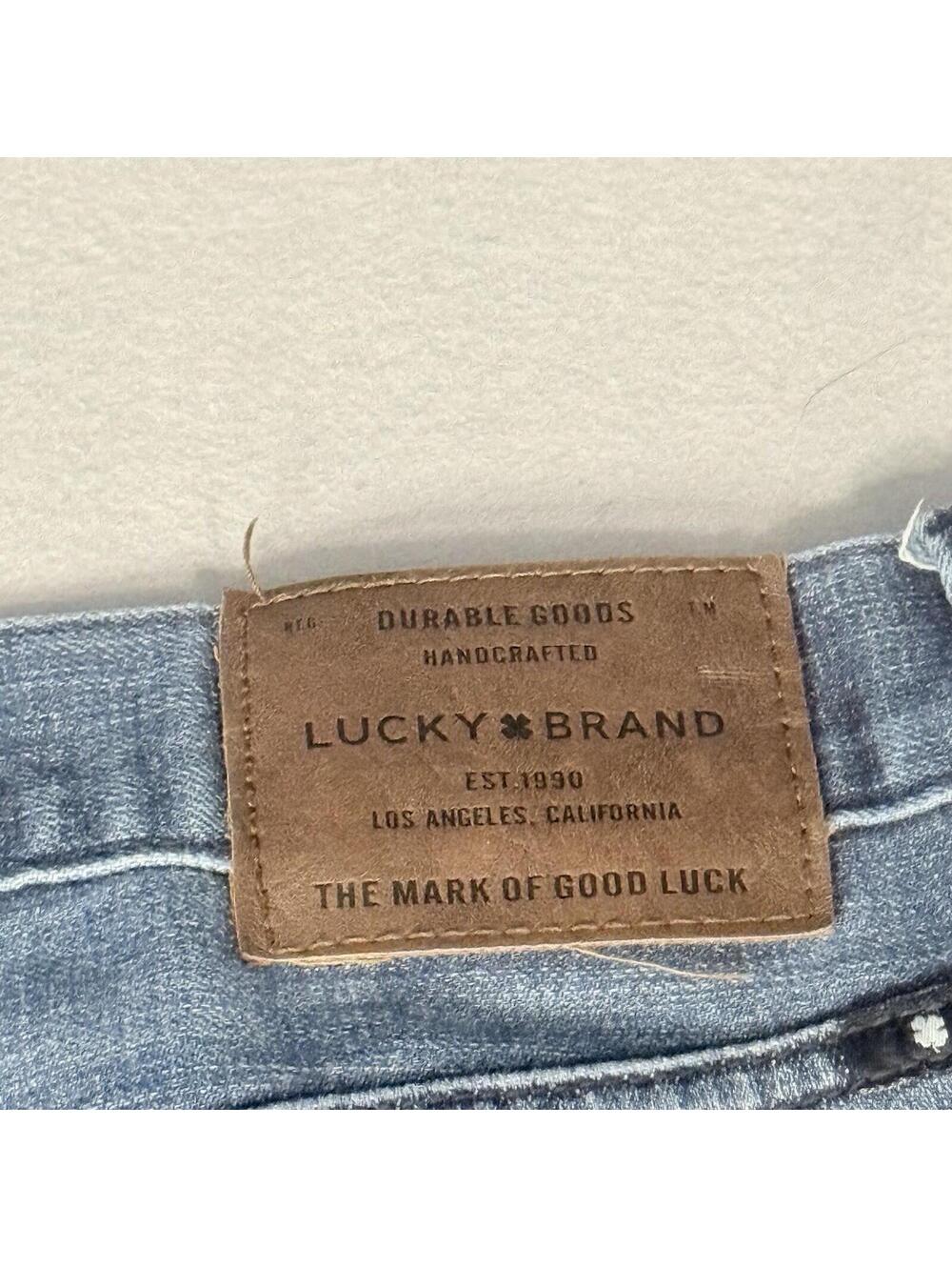 Lucky Brand Jeans Men’s 29/30 Blue Straight Fit Distressed Wash Denim‎ Pants - Picture 16 of 16